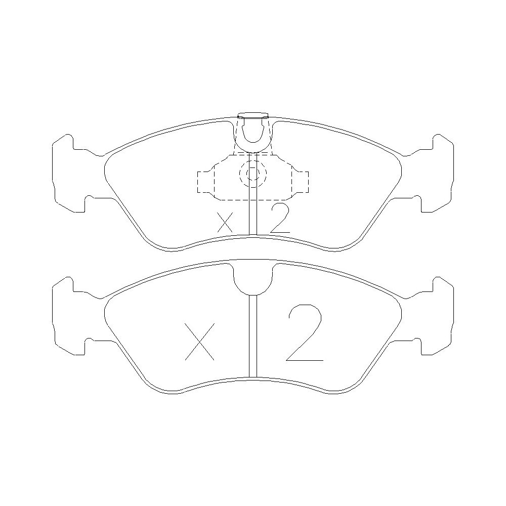 Plaquettes de frein GT2i Race Avant pour OPEL Kadett ( E ) 2.0i, 2.0i 16V Gr N - Etriers de frein Ate - GT-PR2170T - 3661768553299