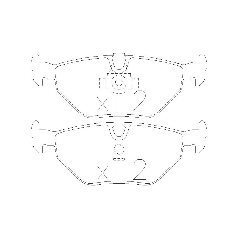 Plaquettes de frein GT2i Race Arrière pour BMW Serie 3 (E36) M3 Gr N - Etriers de frein Ate - GT-PR2190T - 3661768553305