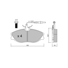 GT2i Race Front brake pads for PEUGEOT 306 2.0i 16V 6 speed Gr N - Brake calipers Girling