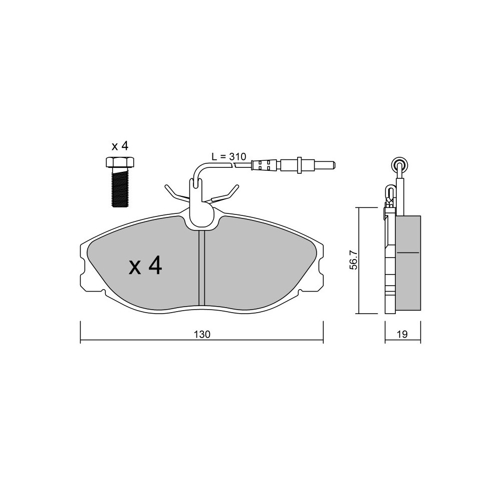 Pastiglie freno anteriori GT2i Race per PEUGEOT 306 2.0i 16V 6 speed Gr N - Pinze freno Girling - GT-PR2230T - 3666618561011