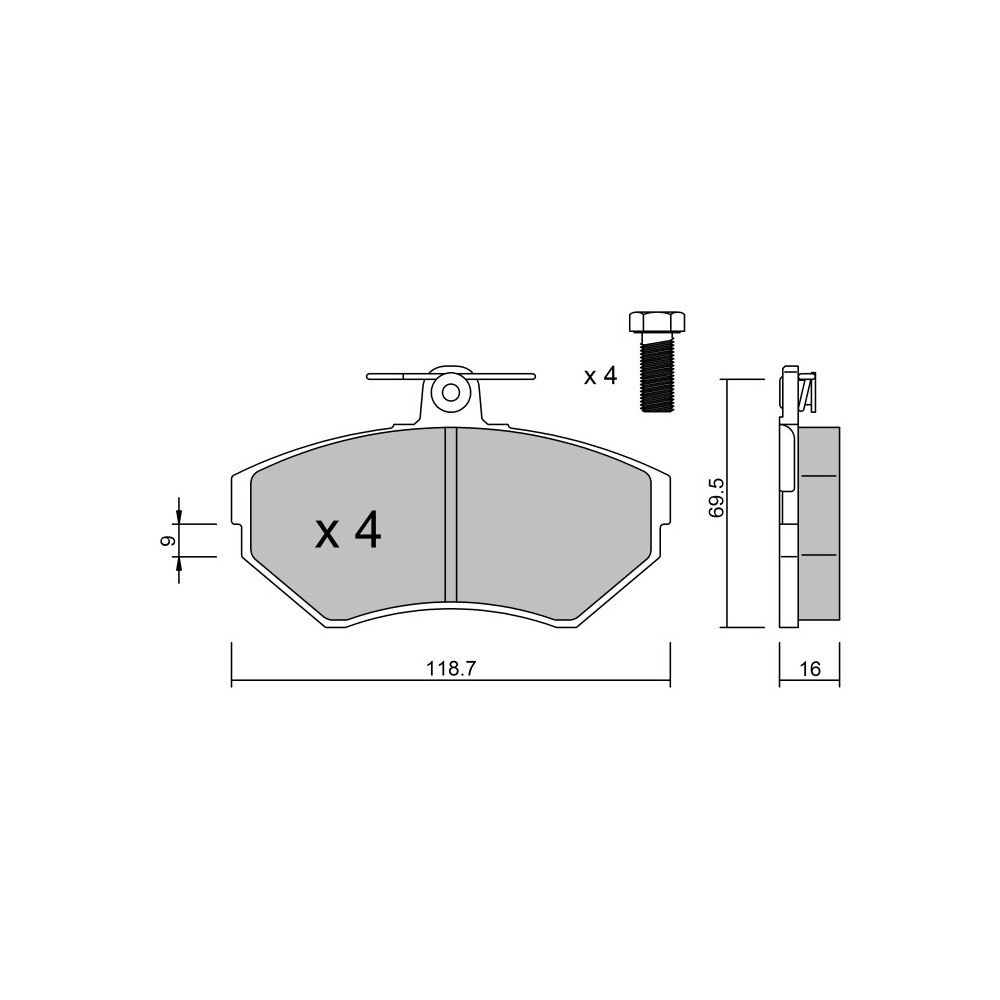GT2i Race Avant remblokken voor VOLKSWAGEN Lupo 1.4i 16V, 1.6i 16V Cup - Girling remklauwen - GT-PR2241T - 3666618560526