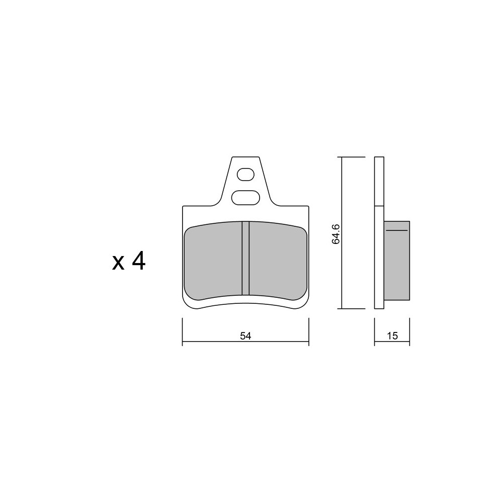 GT2i Race Rear brake pads for PEUGEOT 106 1.3i Rallye, 1.4i Gr A - Brake calipers Peugeot Sport - GT-PR2940T - 3666618560397