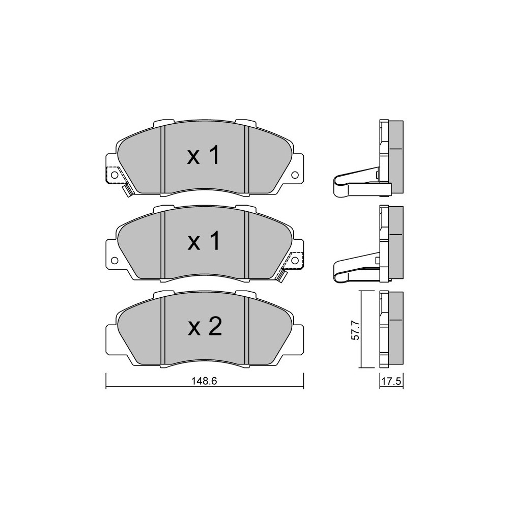 Pastiglie freno anteriori GT2i Race per HONDA Integra 1.8i 16V Type R Gr N - Pinze freno Akebono - GT-PR3070T - 3666618560830