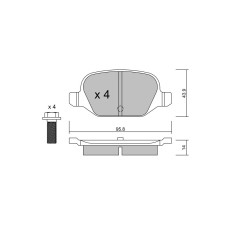 Plaquettes de frein GT2i Race Arrière pour FIAT 500 1.4i 16V Turbo R3T - Etriers de frein Girling