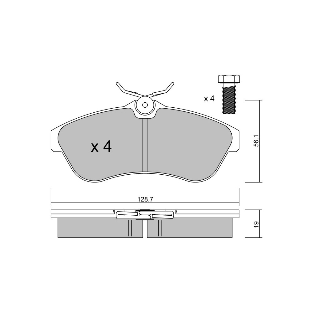 GT2i Race Avant remblokken voor CITROEN C2 1.6i 16V 106 pk 2003-17 - Girling remklauwen - GT-PR3380T - 3666618559926