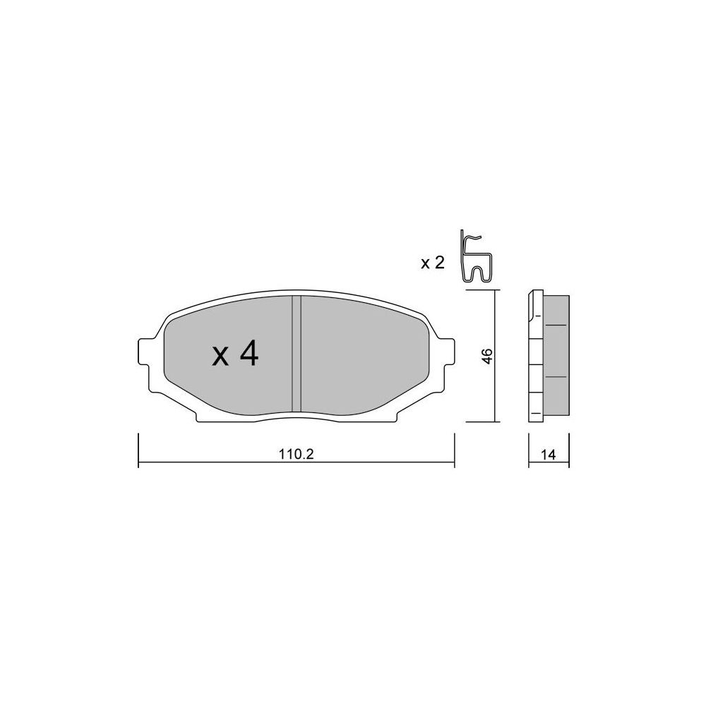 Plaquettes de frein GT2i Race Avant pour MAZDA MX-5 I (NA) 1.6i 16V 1989-98 - Etriers de frein Sumitomo - GT-PR3970T - 3666618559711