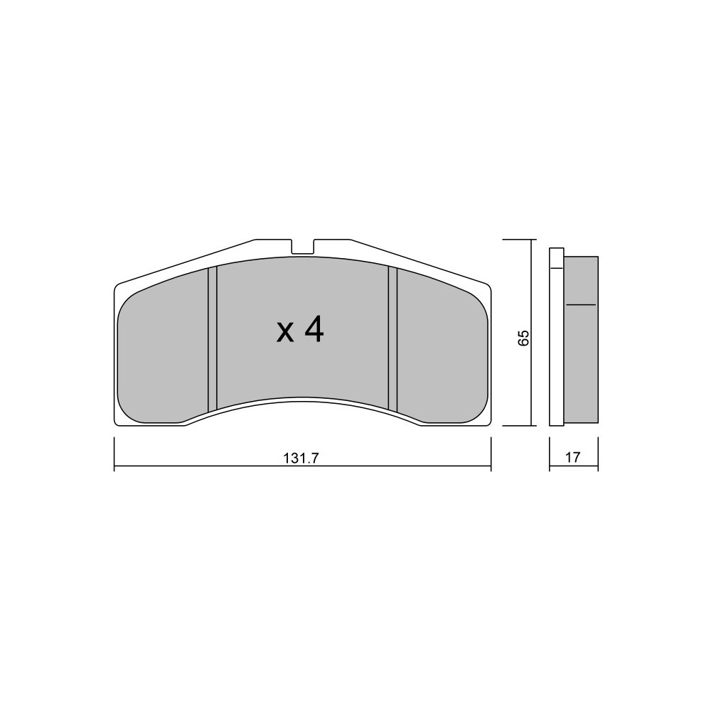 GT2i Race Front brake pads for PORSCHE 911 (964) 3.6 Carrera RS Circuit/Rally - Brake calipers Brembo - GT-PR4030T - 3666618560649