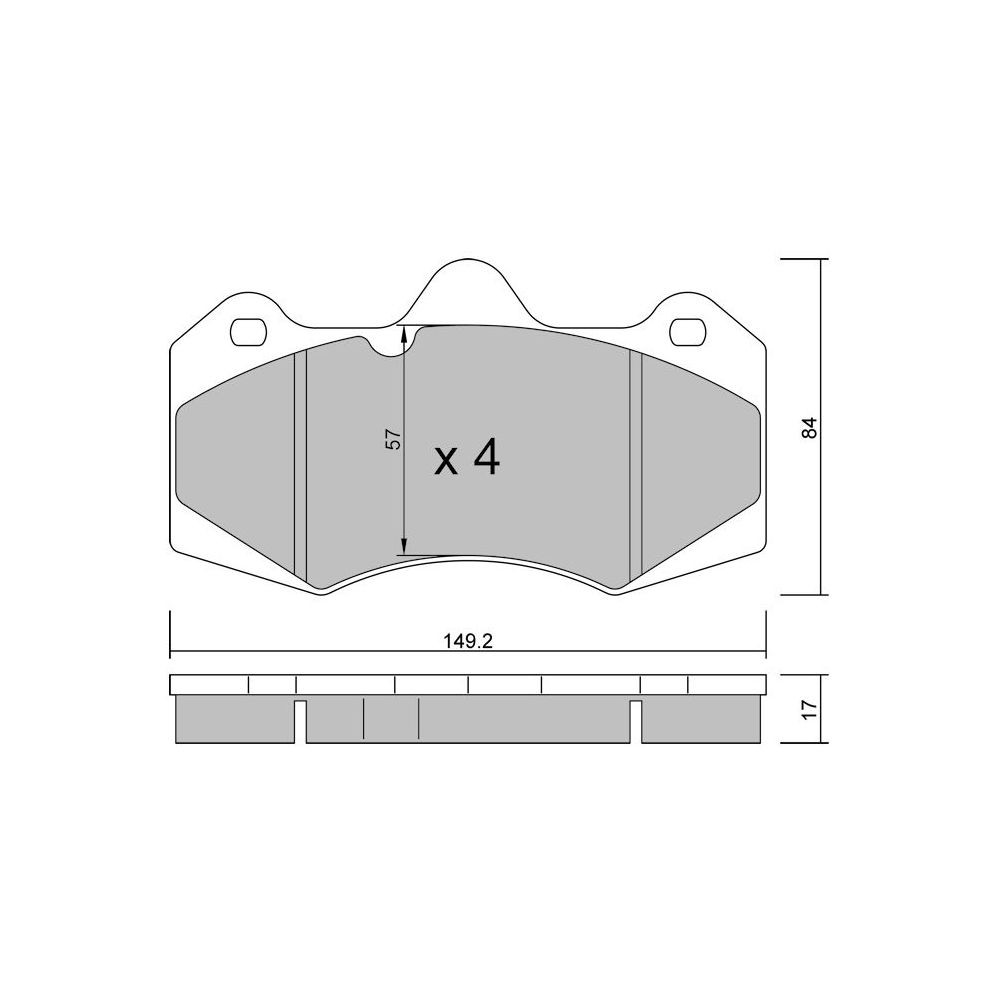 Pastiglie freno anteriori GT2i Race per SEAT Leon 2.0i 16V TFSI Cupra Cup - Pinze freno AP Racing - GT-PR4510T - 3666618560564