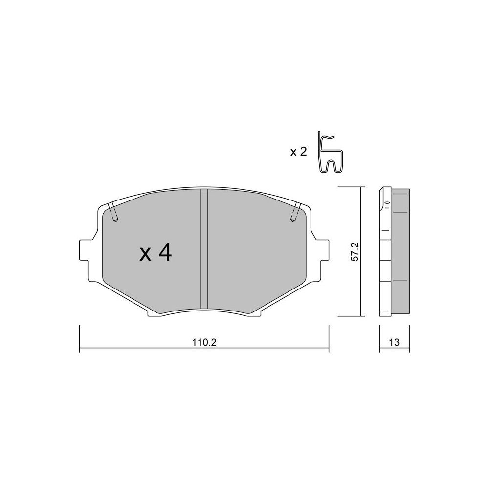 GT2i Race Rear brake pads for MAZDA MX-5 II (NB) 1.6i 16V, 1.8i 16V 1998-05 - Brake calipers Sumitomo - GT-PR4880T - 3666618559704