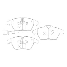 Plaquettes de frein GT2i Race Avant pour AUDI A3 - A3 Quattro (8P) 1.4i TFSi, 1.8i TFSi, 2.0i FSi, 2.0i TFSi, 2.0 TDi 2004-12 - 