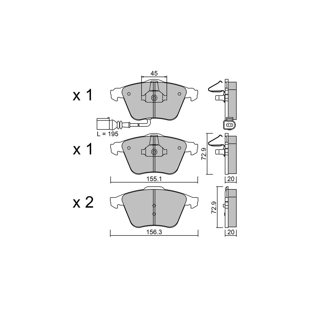 Plaquettes de frein GT2i Race Avant pour AUDI RS3-S3 (8P) S3 2.0i 16V TFSi 2006-12 - Etriers de frein Ate  - GT-PR5654T - 3666618560083