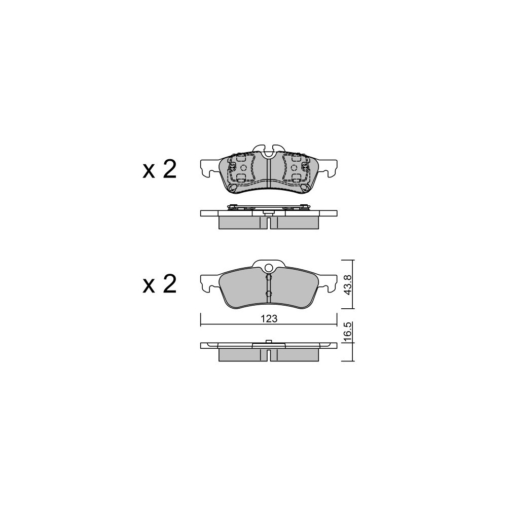 GT2i Race Rear brake pads for MINI Mini (R50-R52-R53) 1.4 D, 1.6i 16V, 1.6i 16V Turbo 2001-07 - Brake calipers Ate  - GT-PR5720T - 3666618559315