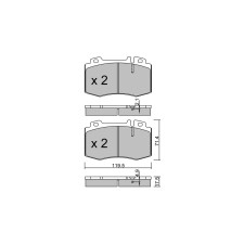 Plaquettes de frein GT2i Race Avant pour MERCEDES BENZ CLK (209) 320 CDi, 500 V8, 55 AMG 2002-10 - Etriers de frein Brembo