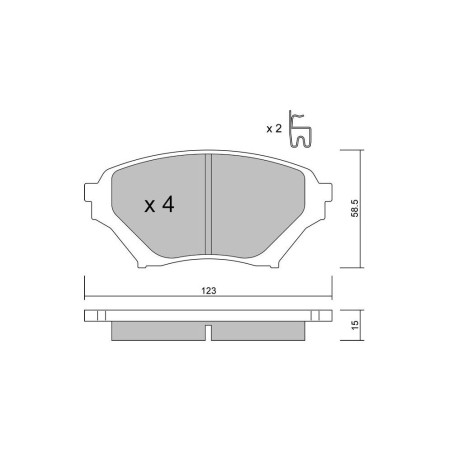 GT2i Race Avant remblokken voor MAZDA MX-5 II (NB) 1.6i 16V, 1.8i 16V 1998-05 - Sumitomo remklauwen