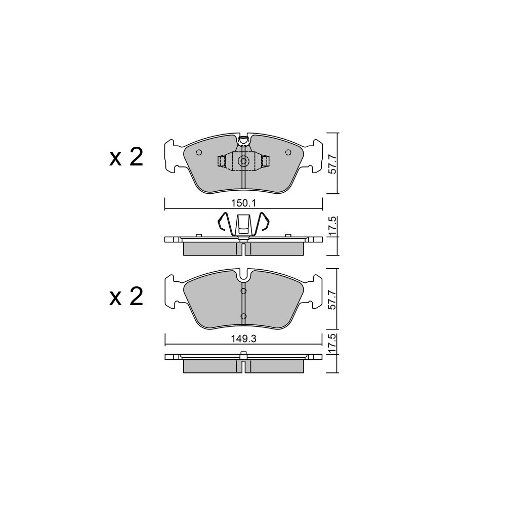 Plaquettes de frein GT2i Race Avant pour BMW Serie 3 (E90-E91-E92-E93) 316i, 318i, 318d, 320d, 320i 2005-11 - Etriers de frein A - GT-PR6560T - 3666618560069