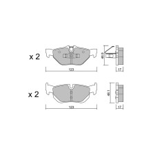 Plaquettes de frein GT2i Race Arrière pour BMW Serie 3 (E90-E91-E92) 325i Cup - Etriers de frein Ate