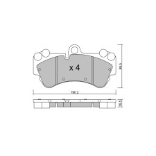 GT2i Race Rear brake pads for PORSCHE Cayenne (955) 3.0 V6 TDi, 3.2i V6 2002-10 - Brake calipers Brembo