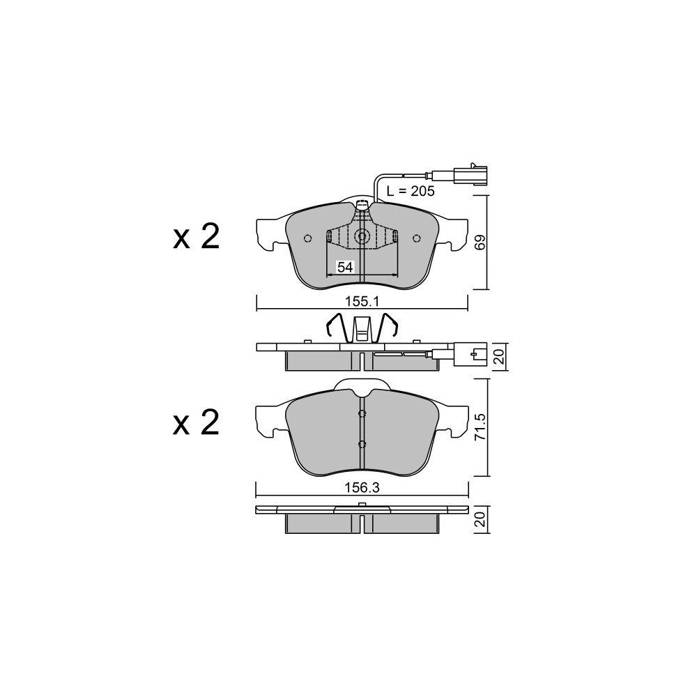 GT2i Race Avant remblokken voor ALFA ROMEO Giulietta 1.4i 16V Turbo 140 pk 170 pk, 2.0 JTDm 2010-20 - Remklauwen - GT-PR7191T - 3666618560267