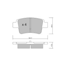 Plaquettes de frein GT2i Race Arrière pour ABARTH Punto (199) 1.4i 16V Turbo MultiAir Abarth 165 hp 180 hp 2012-18 - Etriers de 