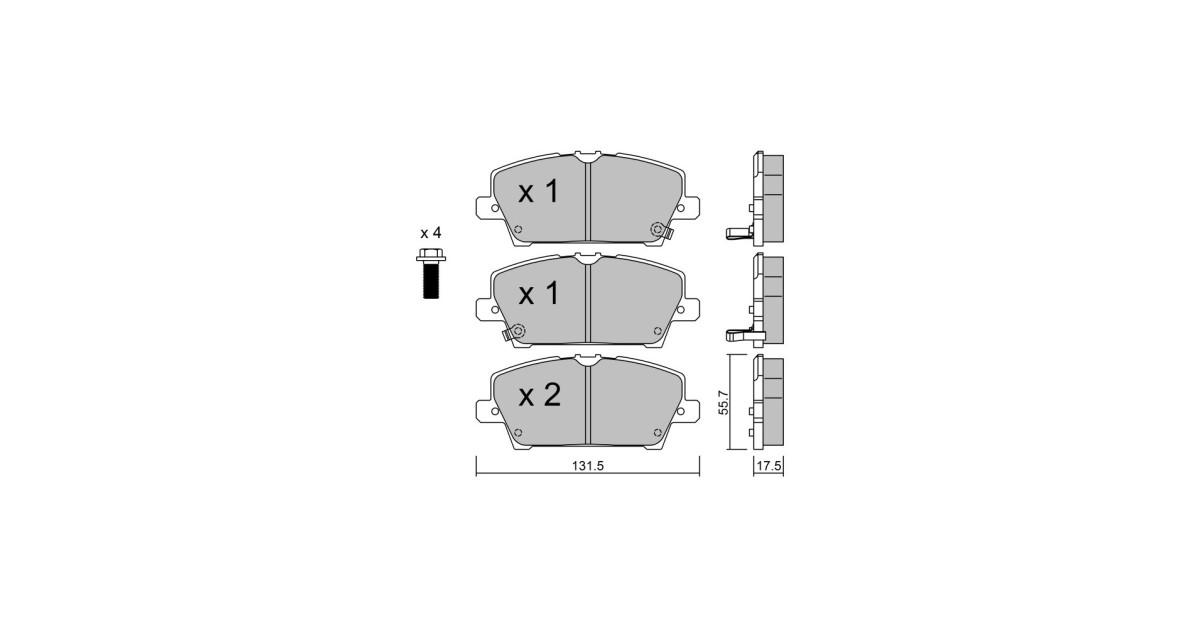 Pastiglie freno anteriori GT2i Race per HONDA Civic (FN-FK) 1.4i 16V, 1.8i 16V, 2.2 CDTi 2006-12 - Pinze freno Trw 