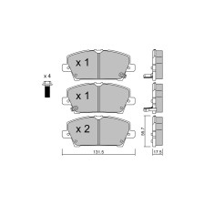 Plaquettes de frein GT2i Race Avant pour HONDA Civic (FN-FK) 1.4i 16V, 1.8i 16V, 2.2 CDTi 2006-12 - Etriers de frein Trw 