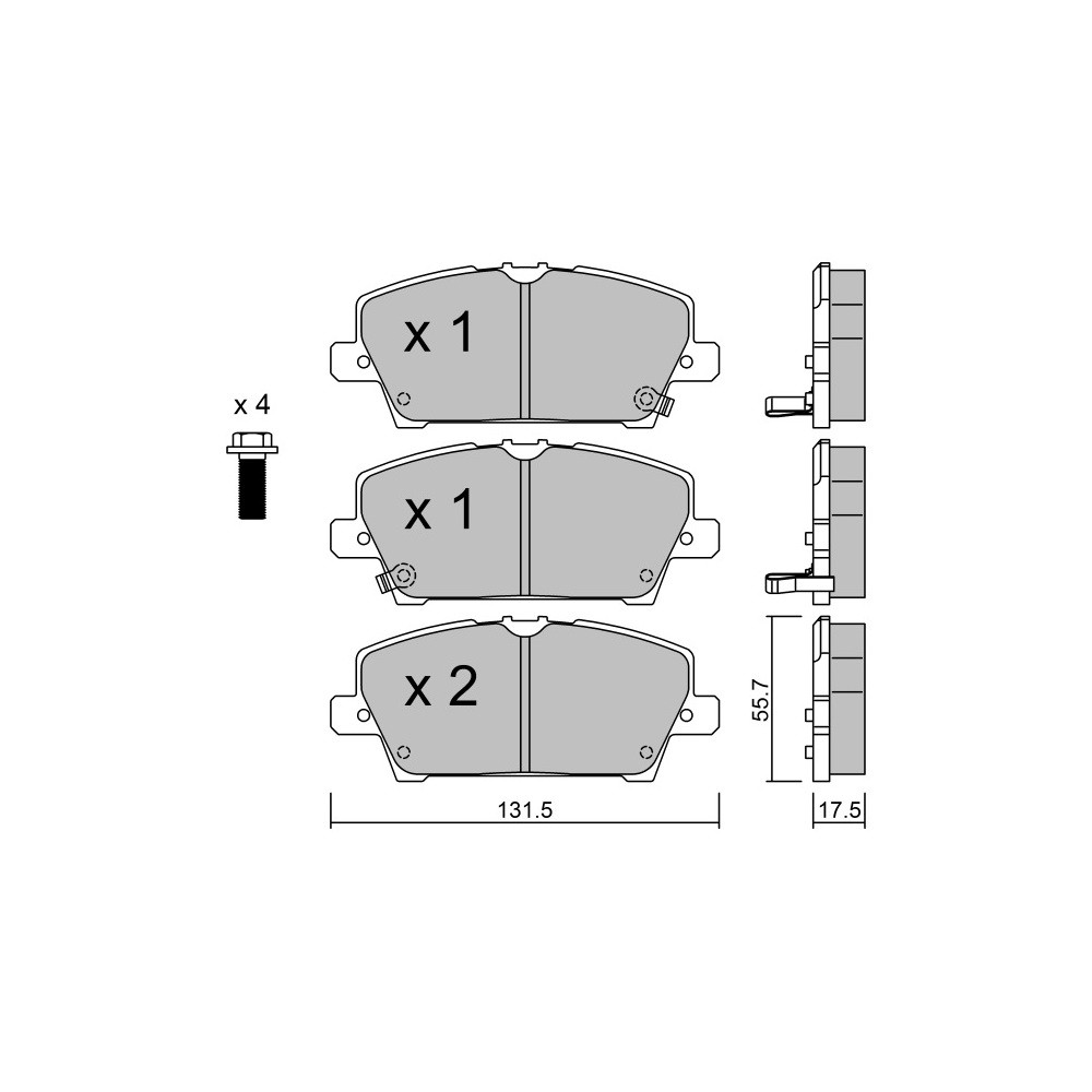 GT2i Race Avant remblokken voor HONDA Civic (FN-FK) 1.4i 16V, 1.8i 16V, 2.2 CDTi 2006-12 - Trw remklauwen - GT-PR7440T - 3666618559759