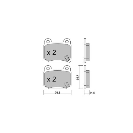 Remblokken GT2i Race Achter voor SUBARU Impreza (GE-GH-GR-GV-G3) 2.5i 16V Turbo 4wd WRX STi 2008-14 - Remklauwen