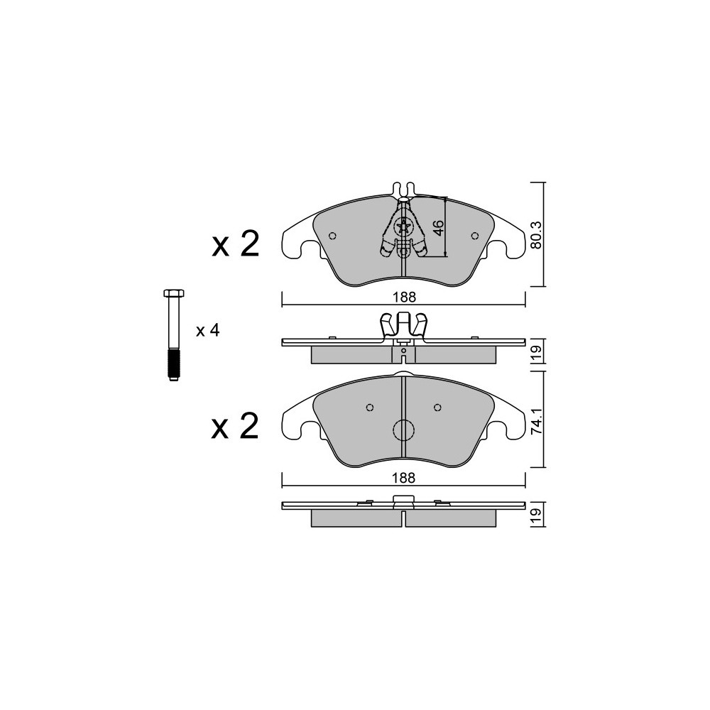 Plaquettes de frein GT2i Race Avant pour MERCEDES BENZ CLS (218) 250 CDi, 350 CDi, 350 V6 2001-17 - Etriers de frein Trw  - GT-PR7912T - 3666618559629