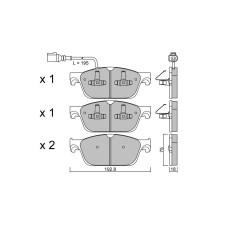 Plaquettes de frein GT2i Race Avant pour VOLKSWAGEN Transporter VI (SG) - Armoured 2.0 TDI, 2.0 TDI 4motion 2015-20 - Etriers de