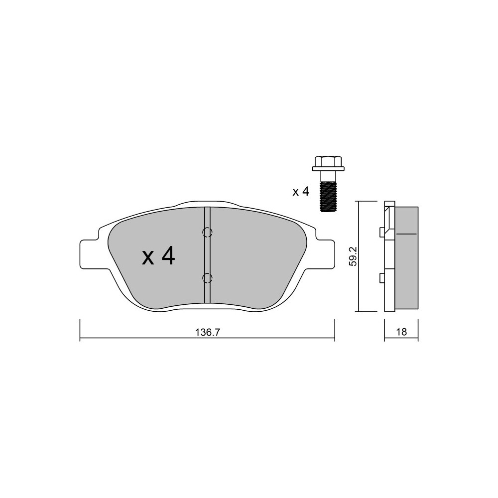 Pastiglie freno anteriori GT2i Race per PEUGEOT 208 II 1.2 PureTech 130 hp, 1.5 BlueHDI 130 hp 2019- - Pinze freno Bosch - GT-PR8690T - 3666618559919