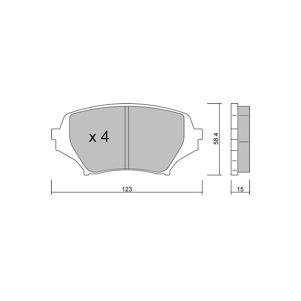 GT2i Race Rear brake pads for MAZDA MX-5 III (NC) 1.6i 16V, 1.8i 16V 2005-14 - Brake calipers Advics - GT-PR8870T - 3666618559681