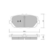 Plaquettes de frein GT2i Race Arrière pour MAZDA MX-5 IV (ND) 1.5i 16V, 2.0i 16V 2015- - Etriers de frein Sumitomo