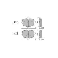 Plaquettes de frein GT2i Race Arrière pour BMW Serie 2 (G42-G87) M2 3.0i Turbo 2021- - Etriers de frein Trw