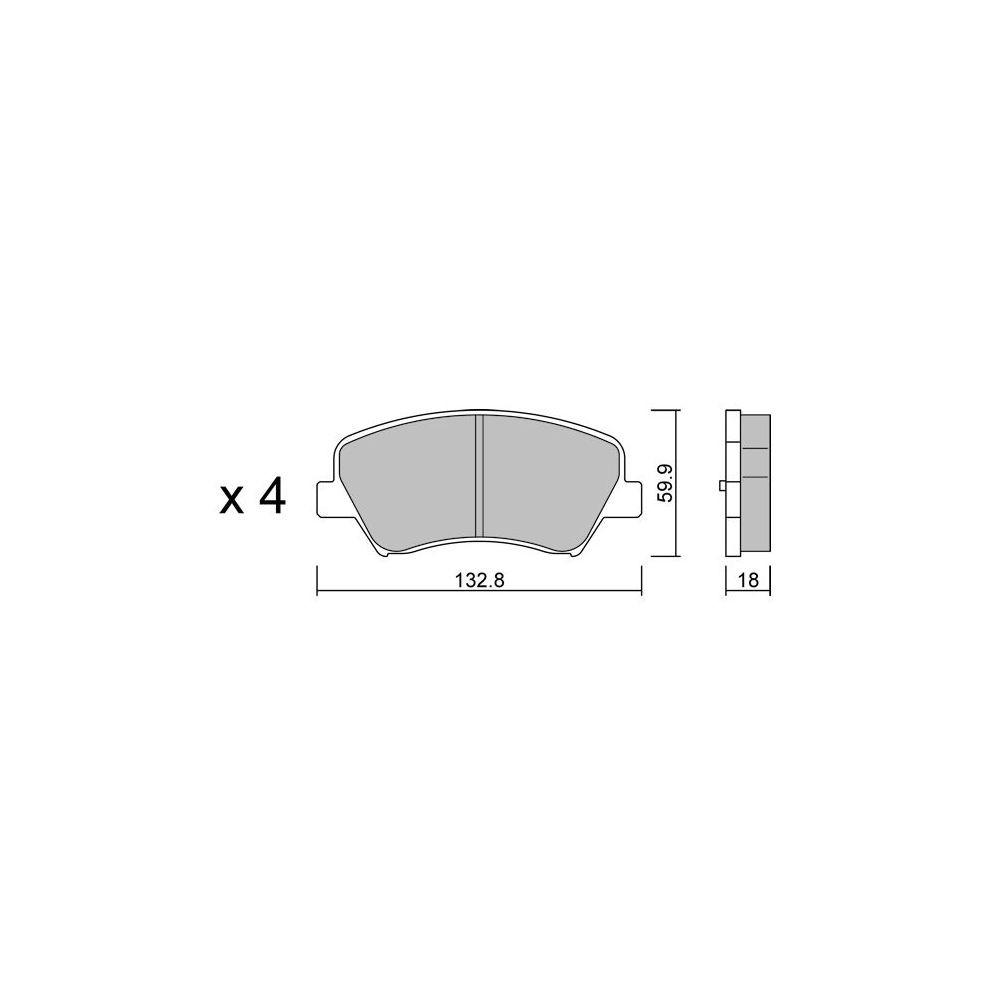 GT2i Race Front brake pads for RENAULT Clio V 1.3i 16V Turbo Rally 5 - Brake calipers Mando - GT-PR9600T - 3666618560588
