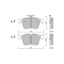 GT2i Race Rear brake pads for AUDI RS3 -S3 (8V) S3 2.0i 16V TFSi 2012-20 - Brake calipers Ate 