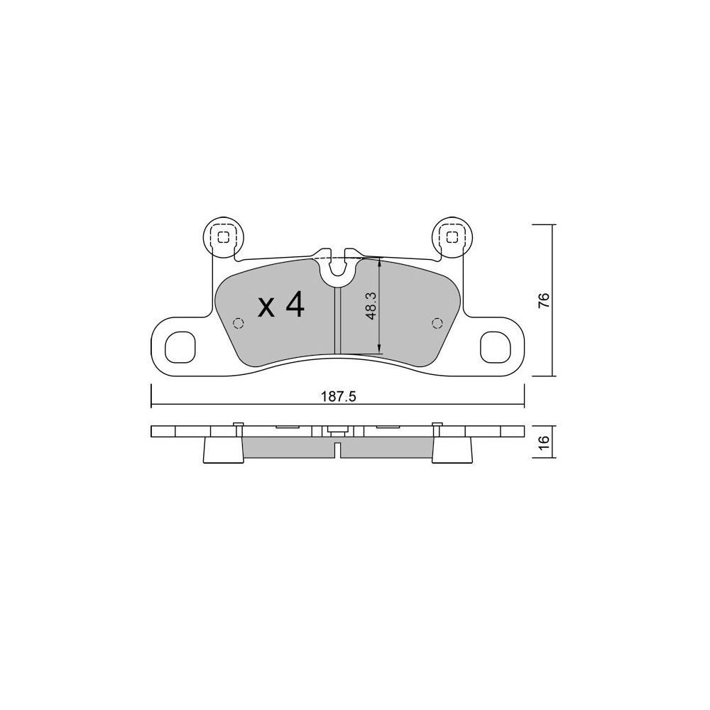 Remblokken GT2i Race Achter voor PORSCHE 911 (991) 3.4 Carrera / Carrera 4 2012-19 - Brembo remklauwen - GT-PR9741T - 3666618559285