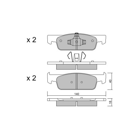 GT2i Race Front brake pads for SMART Fortwo 1.0 Cup - Brake calipers Ate