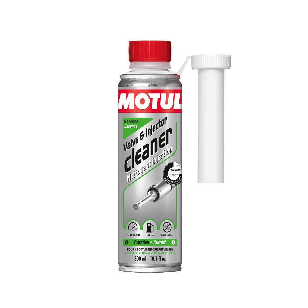 Detergente per iniezione benzina MOTUL 300 ml - MOT-NET-INJ-ESS-300ML - 113326 - 3374650422008