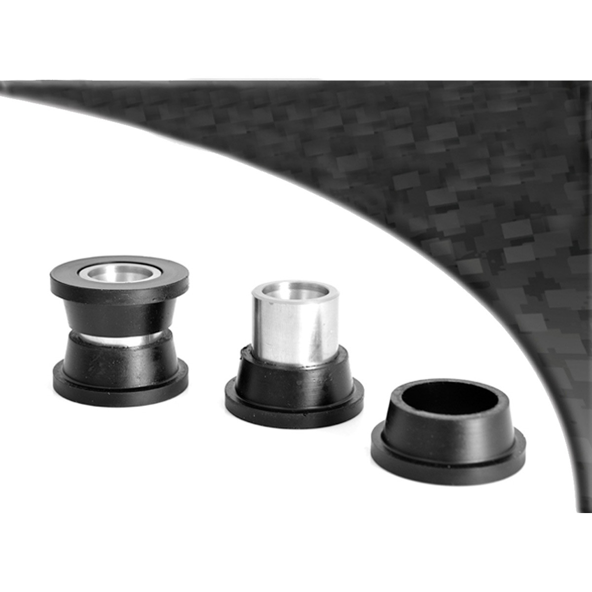 Silent-Bloc Powerflex Black onderste schokdemper achter Volvo 850, S70, V70 (tot 2000) - PF-R88901-2N - PFR88-901BLK - 5055676524157