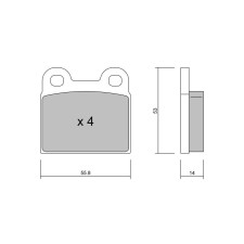 Remblokken GT2i Club Achter voor SAAB 900 I (AC4, AM4) 2.0 Turbo-16 S 176pk 1979-01-1993-12-01 - GT-PC0020 - 3666618578668
