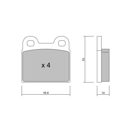Plaquettes de frein GT2i Club Arrière pour SAAB 900 I (AC4, AM4) 2.0 Turbo-16 S 176cv 1979-01-01-1993-12-01