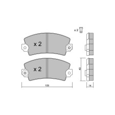 GT2i Club Avant remblokken voor RENAULT 18 (134_) 1.4 Turbo (8220) 161pk 1978-04-01-1993-11-01 - GT-PC0055 - 3666618578712