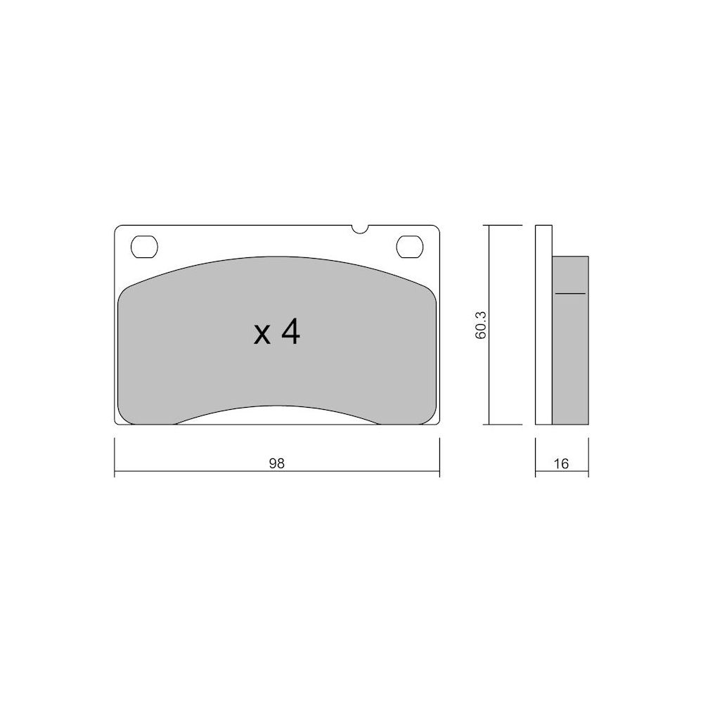 GT2i Club Avant remblokken voor VOLVO 140 SW (145) 2.9 161pk 1966-08-01-1975-02-01 - GT-PC0060 - 3666618578729