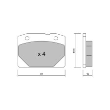 Pastiglie freno anteriori GT2i Club per LADA Nova (2105)/ Kalinka/ Riva 1.6 Cat (162.B2B, 162.B2C) 111cv 1981-05-01-2012-04-01
