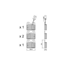 Plaquettes de frein GT2i Club Arrière pour ALFA ROMEO 75 (162_) 3.0 V6 Zagato 207cv 1983-01-01-1992-12-01