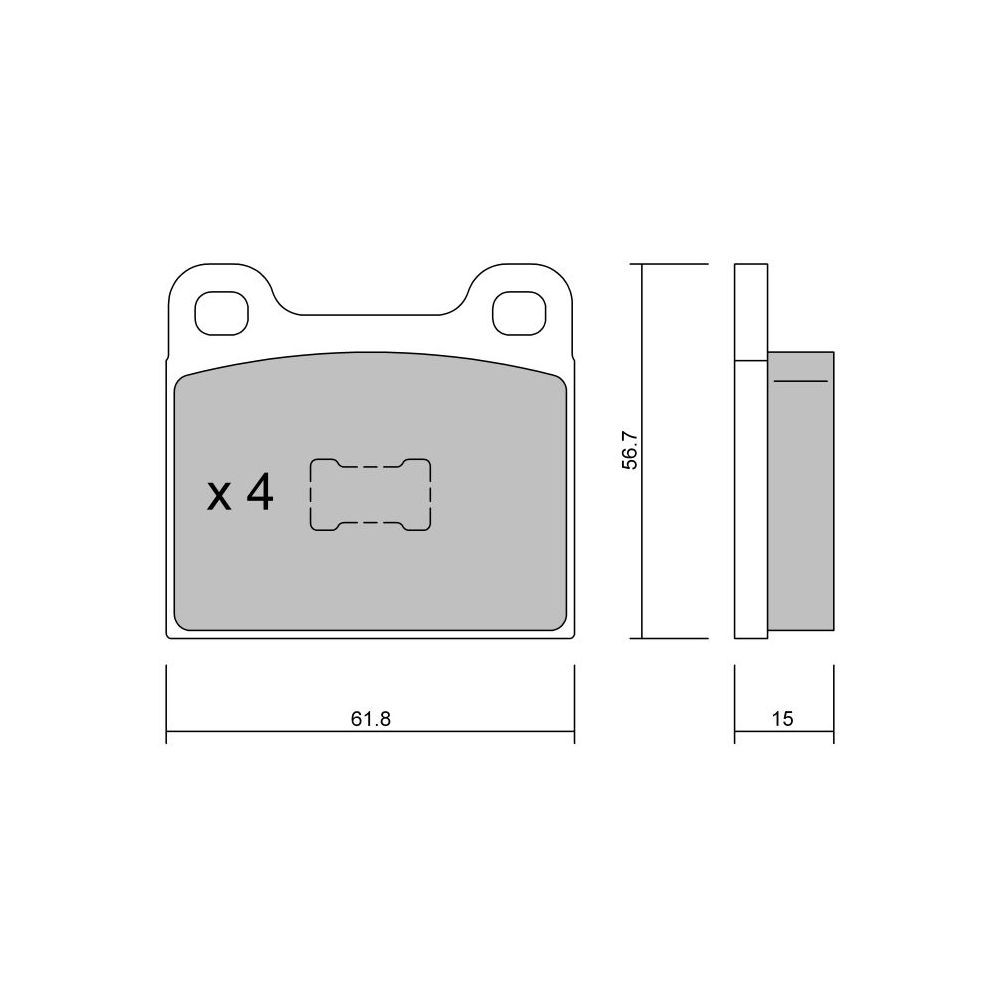 GT2i Club Avant remblokken voor VOLKSWAGEN Polo II Classic (86C, 80) 230,6 (114.015) 120pk 1985-01-01-1994-09-01 - GT-PC0110 - 3666618578750