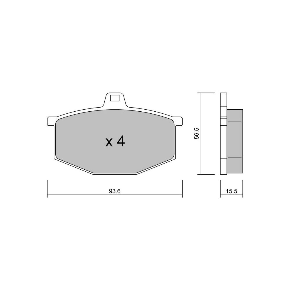 GT2i Club Front brake pads for RENAULT 6 (118_) 2.2 Turbo Essex Limited S4 214cv 1969-10-01-1987-04-01 - GT-PC0140 - 3666618578781