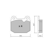 Pastiglie freno anteriori GT2i Club per ALFA ROMEO 75 1.8 Turbo, 2.0 TS 1985-92 - Pinze freno Brembo
