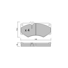 GT2i Club Front brake pads for MERCEDES BENZ Classe G II (W463) AMG G 65 (463.274) 630cv 1989-09-01-