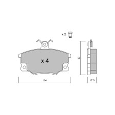 Plaquettes de frein GT2i Club Avant pour LANCIA Delta 2.0i Turbo 4wd HF 1983-93 - Etriers de frein Girling
